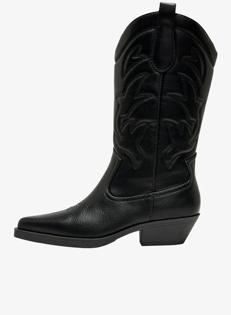 Only Bronco Cowboy Knee Boots