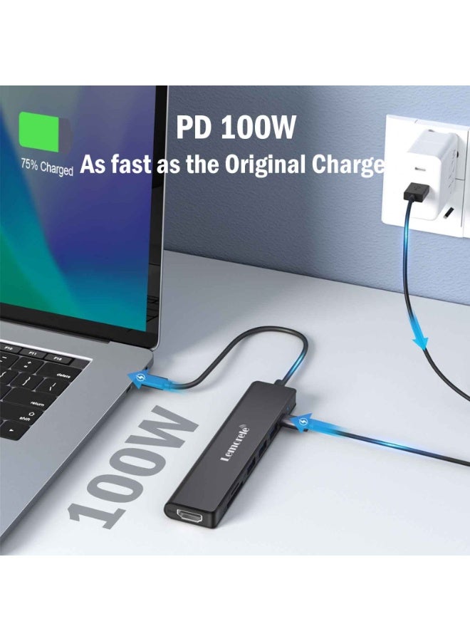 LEMORELE TC70 USB C Hub 7 in 1, USB-C HUB Dock Station Designed for Laptops and Tablets - Image 5