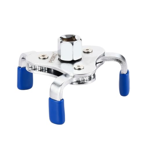 PESIKO Universal Oil Filter Wrench 3 Jaw Adjustment Oil Filter Removal Tool 238 to 334 with 12 and 38 Square Drive Socket for Car Truck SUV Motorcycle Oil Filter Removal Tool - Image 1