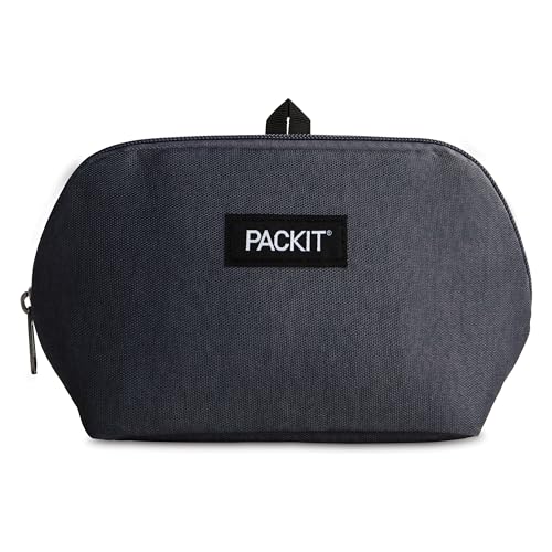 PackIt® Freezable Snack Bag, City Charcoal, Built with ECOFREEZE® Technology, Foldable, Reusable, Zip Closure, Designed For Keeping Snakcs Fresh On the Go, and Adults of all Ages - Image 1