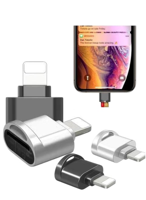 Micro SD Card Reader and Adapter for iPhone iPad Memory Card Reader Adapter For iPhone 14/13/12/Pro/11/X/XR/Max 8 Support Extra 64