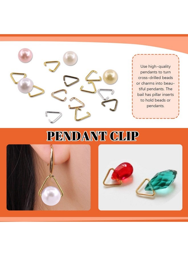 Tanstic 1001Pcs 10Mm 5 Colors Triangle Open Jump Rings Pendant Pinch Bail Pendant Connector Including 1Pc 4.5 Needlenose Pliers For Pendant Earring Bracelet Jewelry Making - Image 4