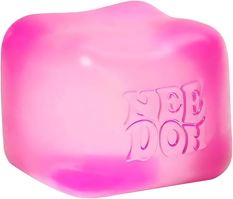 Glow in The Dark Sensory Cube Fidget Toy, Soft TPR Luminous Squeeze Block, Portable Stress Relief Hand Toy, Compact Decompression Cube, Safe Cute Desktop Play Toys for Kids and Adults - Image 1