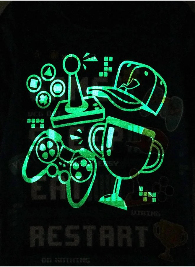 babyqlo Game On! Glow-in-the-Dark Gamer PJs for Boys