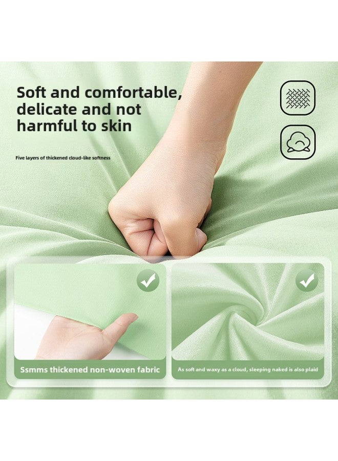 Disposable Pillowcase Travel Pillowcase Pillowcase Thickeneded Dirt-Proof Elastic Single Train Sleeper Hotel Bedding-Color:Lilac [1 Pack/2 Pieces] Sterilized And Dirt-proof - Image 3