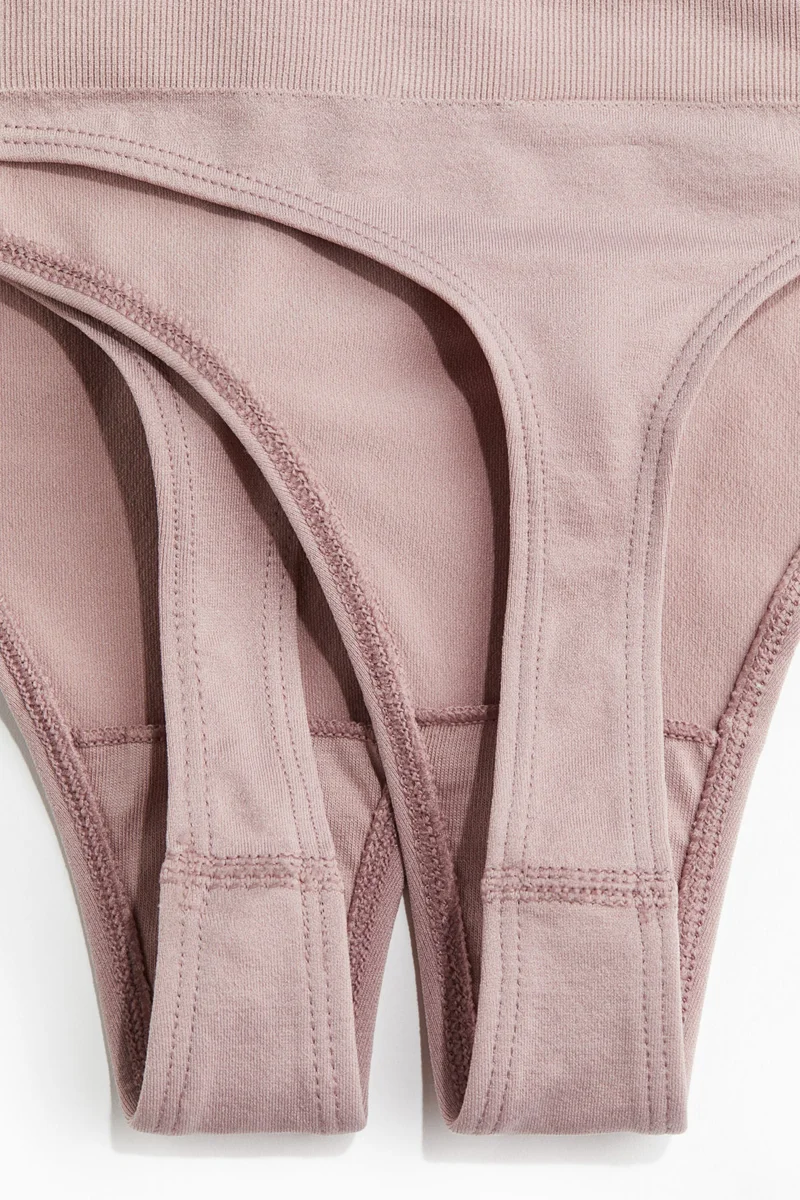 اتش اند ام سروال ثونغ بدون درزات - عبوة من قطعتين