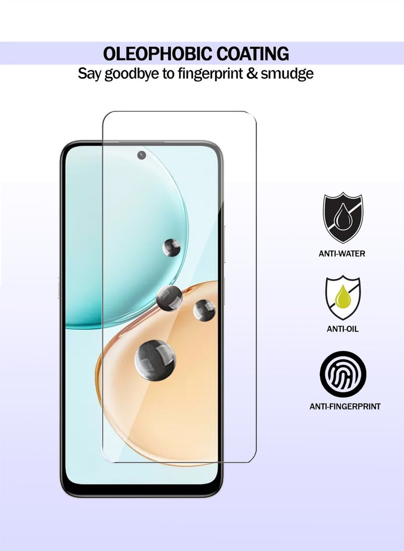 قطعتان من واقي شاشة زجاجي مقوى لهاتف Honor X7d - شفافية عالية، لمسة ناعمة، مقاوم للانفجار، حواف منحنية سلسة، سهل التركيب، واقي شاشة لهاتف Honor X7d - Image 3