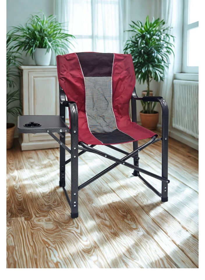 سمارت هوم كرسي قابل للطي مع مسند زراع وطاولة جانبية ، مقعد رحلات ،كرسي رياضي، كرسي خارجي وكرسي حديقة - Image 1