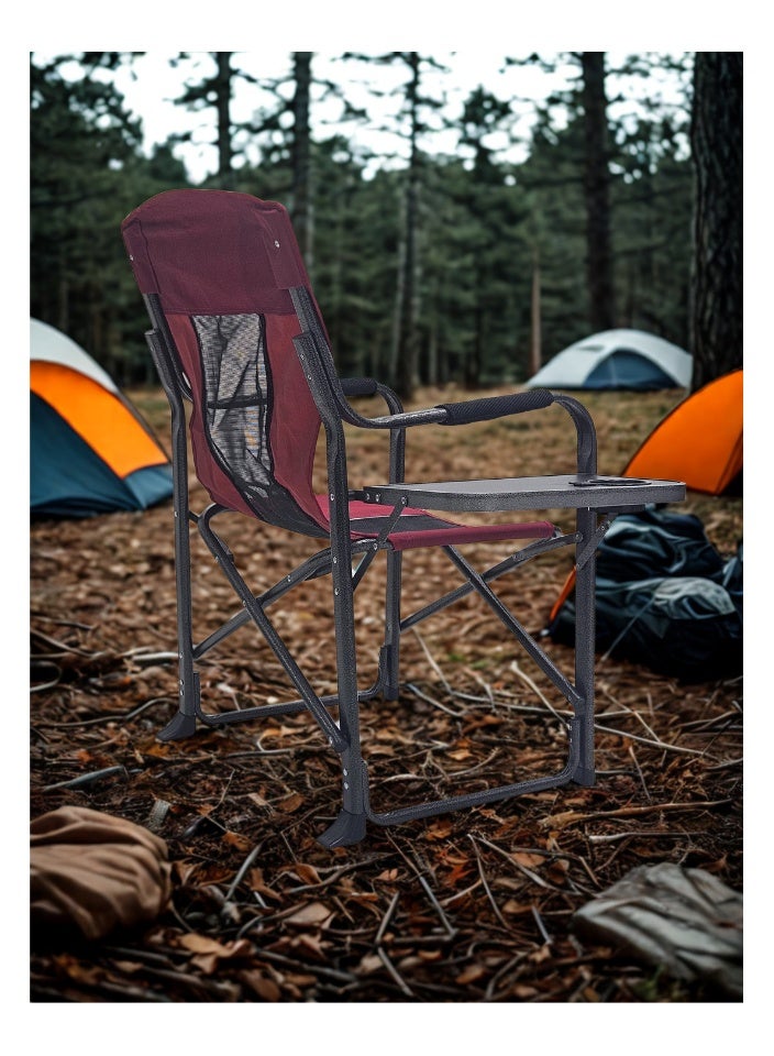 سمارت هوم كرسي قابل للطي مع مسند زراع وطاولة جانبية ، مقعد رحلات ،كرسي رياضي، كرسي خارجي وكرسي حديقة - Image 4