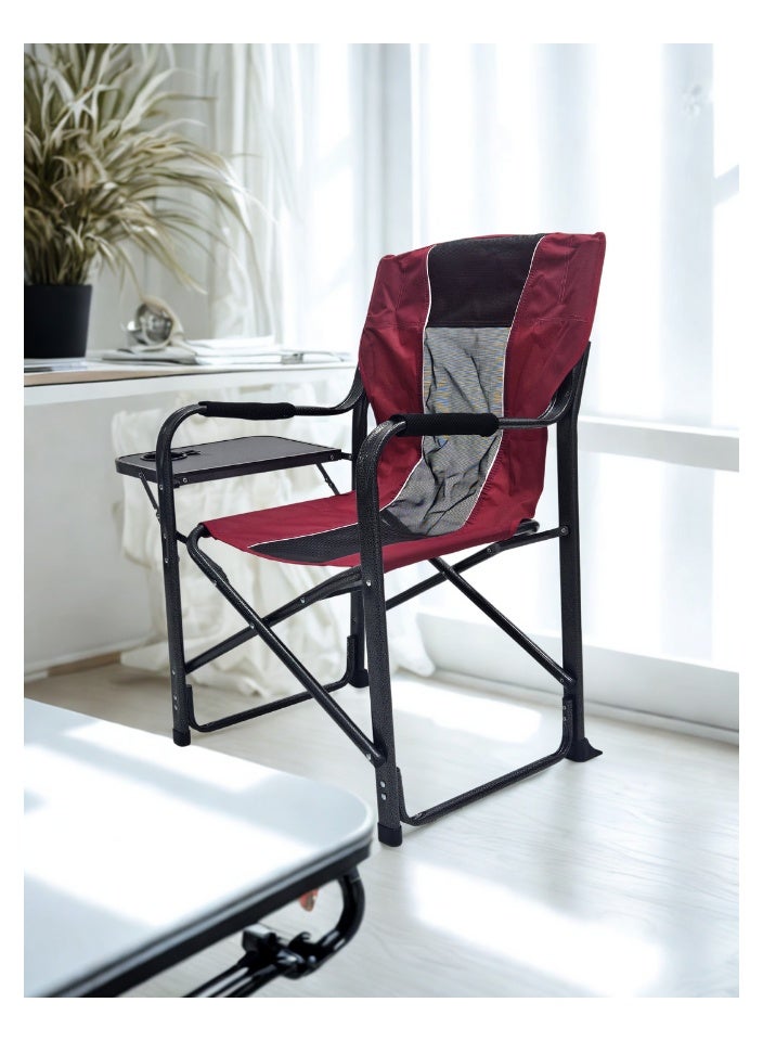 سمارت هوم كرسي قابل للطي مع مسند زراع وطاولة جانبية ، مقعد رحلات ،كرسي رياضي، كرسي خارجي وكرسي حديقة - Image 3