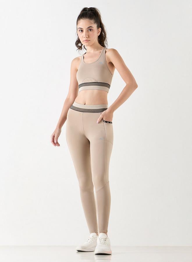 كابا بنطلون ليقنز سادة بخصر مطّاطي وجيوب من كابا - Image 2