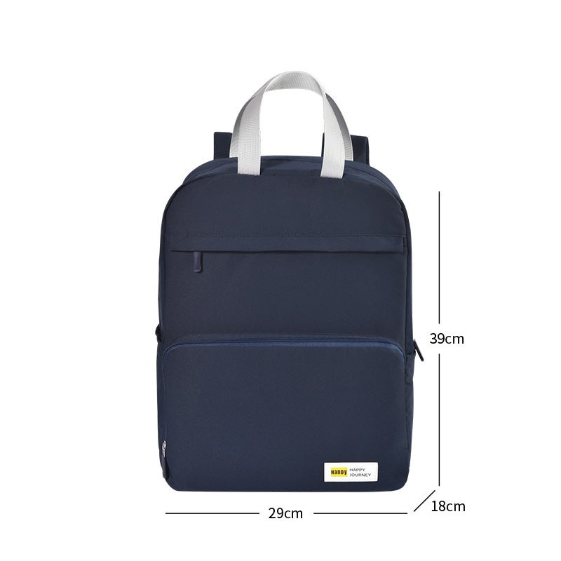 New Style Light Feather Series Travel Storage Bag Foldable Backpack Large Capacity Leisure Travel Student Schoolbag Navy
