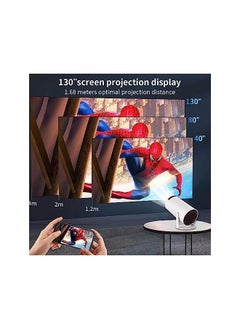 DUSALA 40''-130'' Smart Mini Projector 4K 5G WIFI, Big Screen Experience with Premium 360 Sound, 5.0 Bluetooth Movie Projector Compatible With Android/iOS/Windows/TV Stick/HDMI/USB/Audio 3.5 white  - Image 4