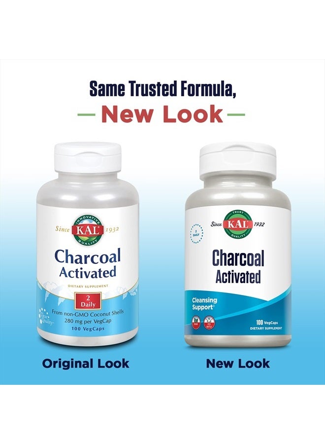 KAL Charcoal, Activated Coconut Shell 280mg | 100ct - Image 2