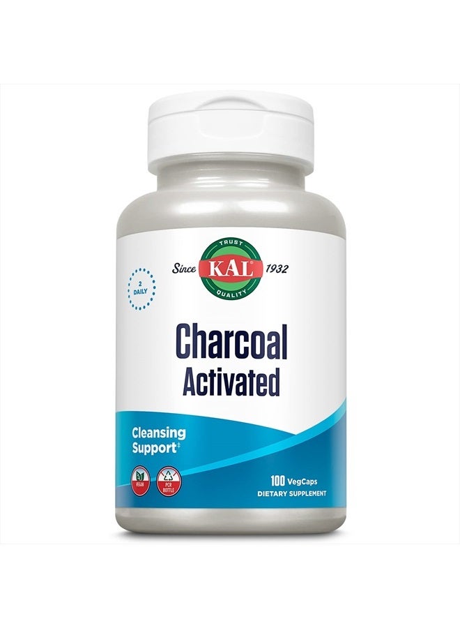 KAL Charcoal, Activated Coconut Shell 280mg | 100ct - Image 1