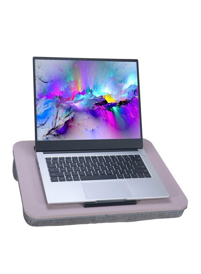 YUELAKE Lap Desk, Portable Laptop Desk Fits Up to 16“ Laptops, with Tablet Slot, Built-in Cushion, Great for Home & Office,Lap Desk for Laptop,Lap Desk with Cushion (Grey Violet, Medium) - Image 1