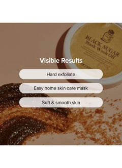 SKIN FOOD since 1957 Skinfood Black Sugar Mask Wash Off 120G (4.23 Oz) Facial Hydrating And Nourishing Blackheads Exfoliator  - Image 5