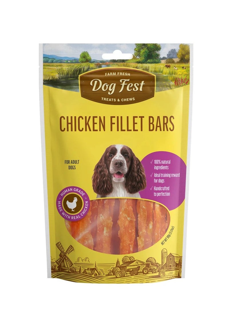 Dog Fest Chicken Fillet Bars For Adult Dogs - 90g  - Image 1