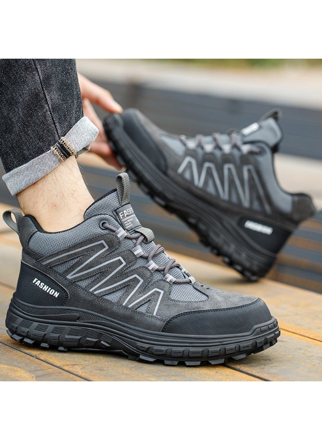 Men's steel-toe safety shoes, lightweight and comfortable, puncture-proof and slip-resistant, wear-resistant and durable, comfortable for long periods of standing, lightweight and breathable, work shoes that can also be worn as fashionable athletic shoes. - Image 3
