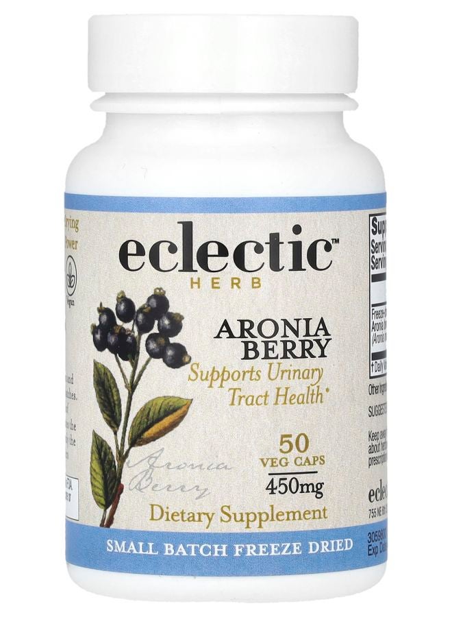 Eclectic Freeze Dried Aronia Berry 900 mg Dietary Supplement (450 mg Per Capsule)