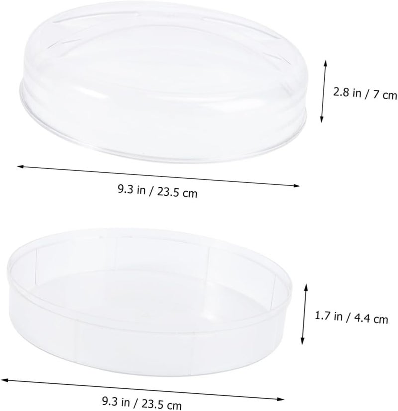 2pcs Food Cover Tent Set with Lid and Base Plastic Food Insulation Cover for Home Dining Suitable for Winter Table Use and Leftover Protection - Image 2