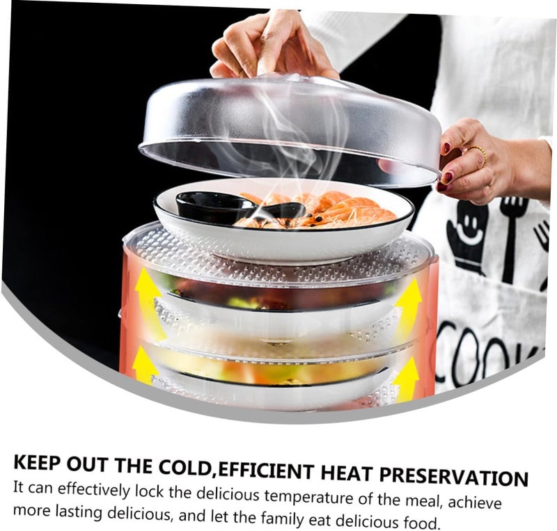 2pcs Food Cover Tent Set with Lid and Base Plastic Food Insulation Cover for Home Dining Suitable for Winter Table Use and Leftover Protection - Image 3