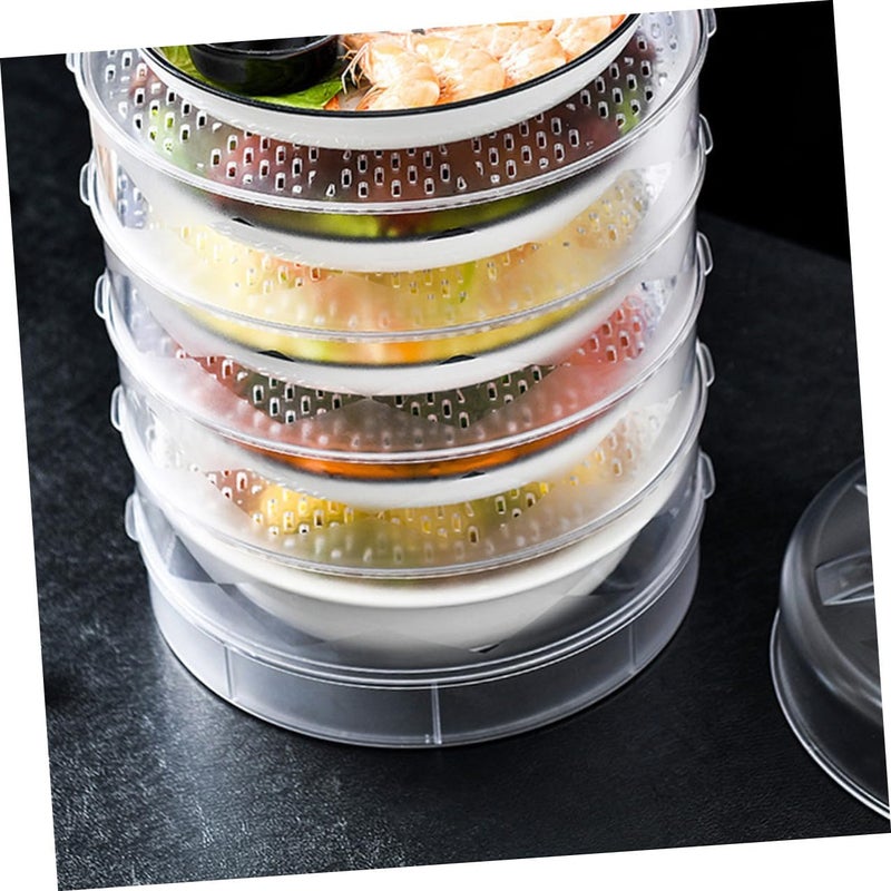 2pcs Food Cover Tent Set with Lid and Base Plastic Food Insulation Cover for Home Dining Suitable for Winter Table Use and Leftover Protection - Image 4