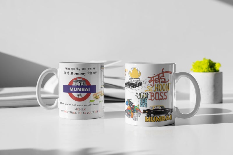 TAJNAN Mumbai Printed Coffee Mug, Tea Mug, Milk Mug (350ml) - Image 5