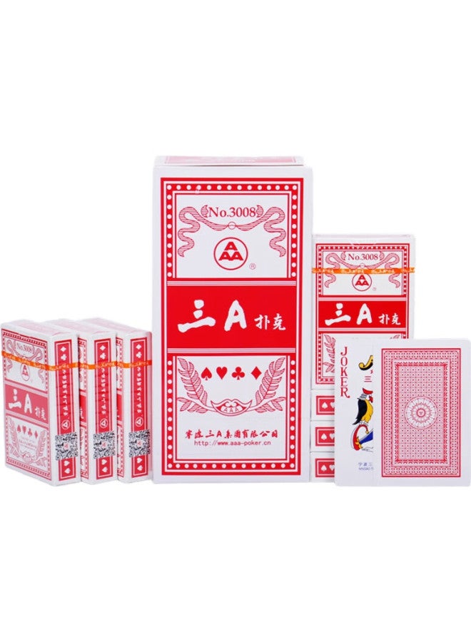 THREEA Aaa Playing Cards, Aaa Entertainment Game Cards, Doudizhu Card Game For Card Rooms, Blue Core Paper 3008 Red Ten Decks - Image 3