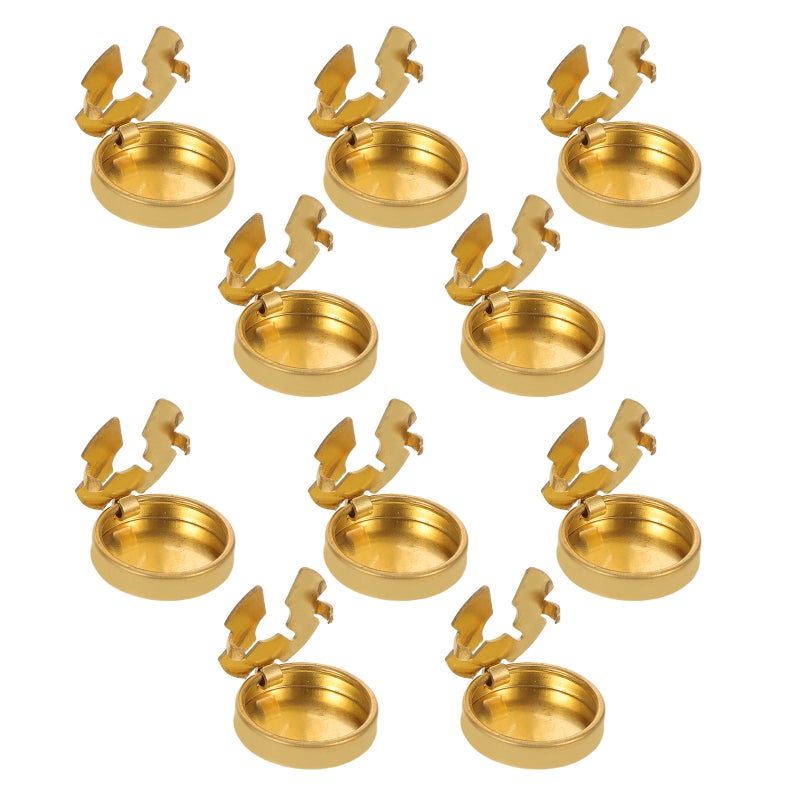 15pcs Button Covers: Copper Button Cover Embellishments - No Sewing for Wedding Dress Shirts Blouses and Jeans - Image 5