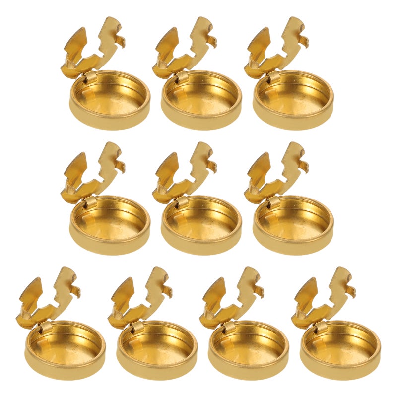 15pcs Button Covers: Copper Button Cover Embellishments - No Sewing for Wedding Dress Shirts Blouses and Jeans - Image 2