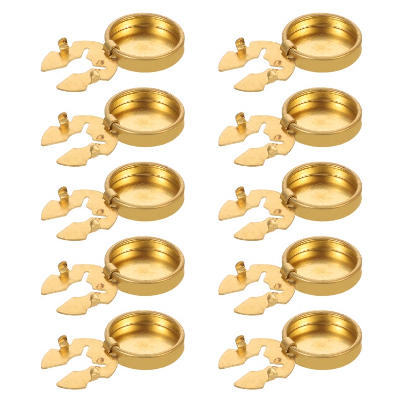 15pcs Button Covers: Copper Button Cover Embellishments - No Sewing for Wedding Dress Shirts Blouses and Jeans - Image 4