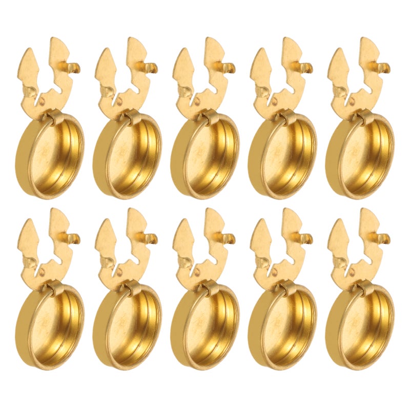15pcs Button Covers: Copper Button Cover Embellishments - No Sewing for Wedding Dress Shirts Blouses and Jeans - Image 3