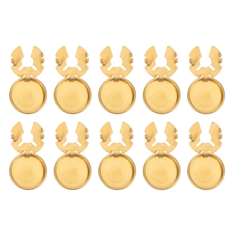 15pcs Button Covers: Copper Button Cover Embellishments - No Sewing for Wedding Dress Shirts Blouses and Jeans - Image 1