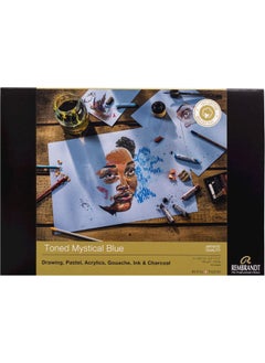 REMBRANDT Toned Mystical Blue Multi-Purpose Art Block Sketch Drawing Notebook 180 gr A4 50 Sheets 