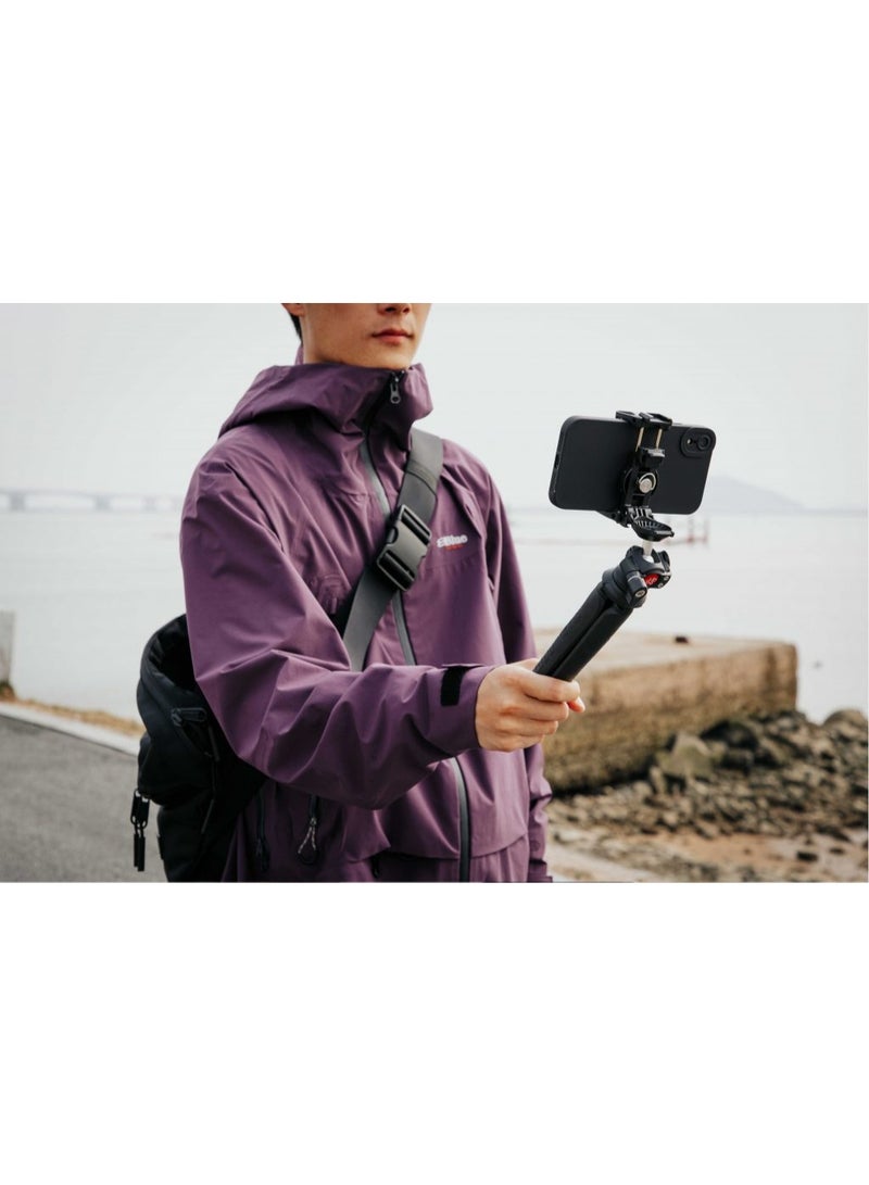 GOOCONG YOGA POD TRIPOD GREY Flexible Portable Lightweight Adjustable Phone Tripod Stand for Photography Video Recording Vlogging Travel Live Streaming Compatible with Smartphones and Cameras - Image 5