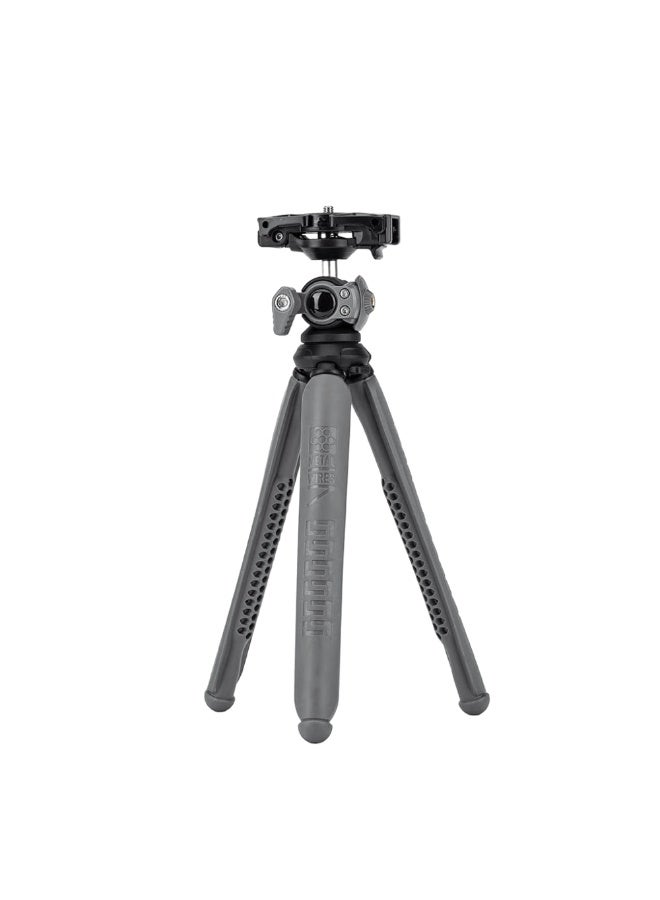 GOOCONG YOGA POD TRIPOD GREY Flexible Portable Lightweight Adjustable Phone Tripod Stand for Photography Video Recording Vlogging Travel Live Streaming Compatible with Smartphones and Cameras