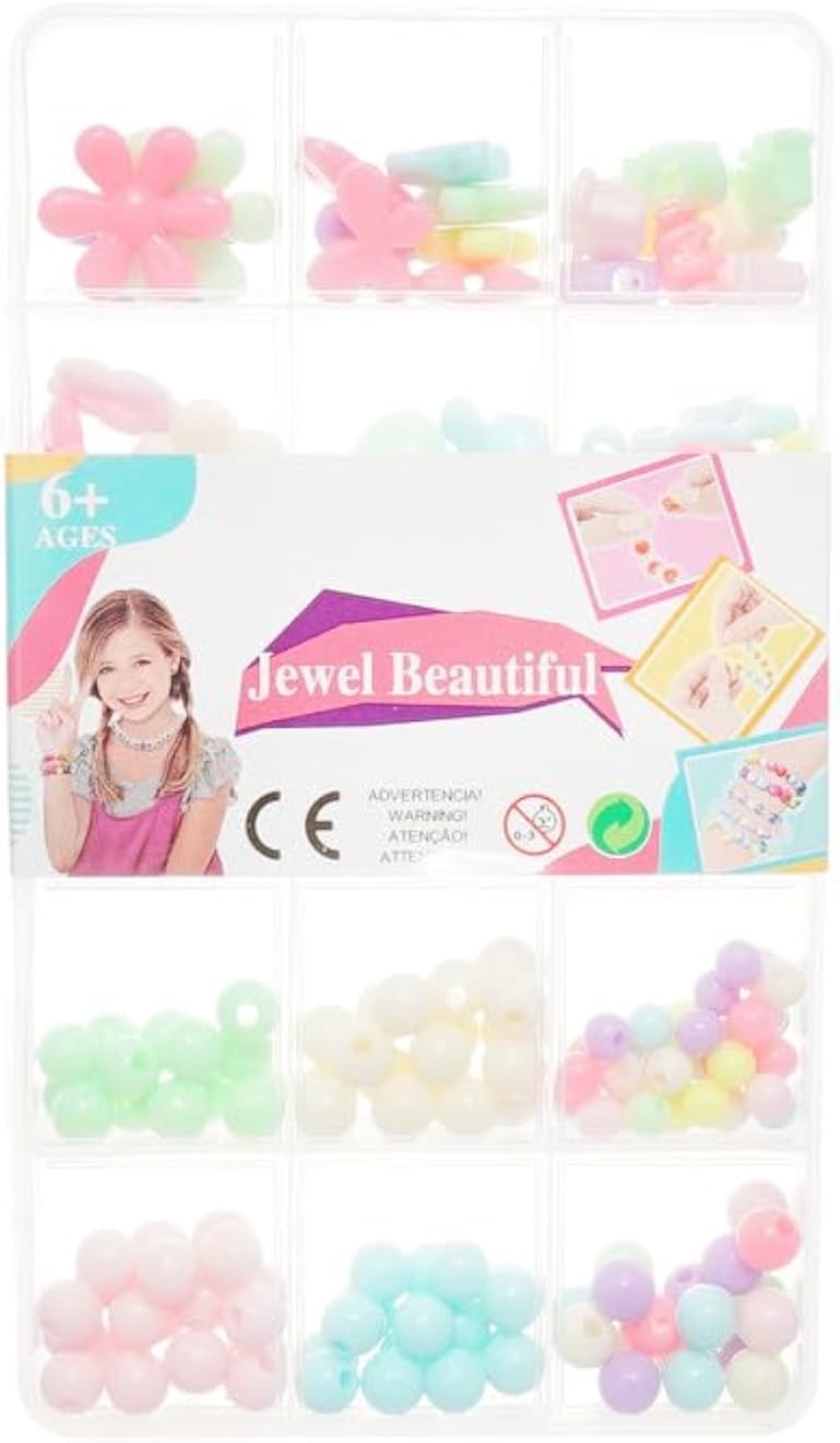 Plastic Beads Set For Bracelet And Jewelry Making For Girls - Multi Color