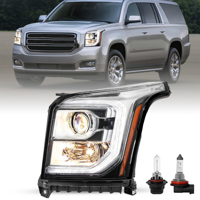 Projector Halogen Headlight Assembly Replacement For 20152020 Gmc Yukon Sltsleyukon Xl Sltsle Wled Drl Left Driver Side Bulbs Included Not Fit Denali Or Hid Type