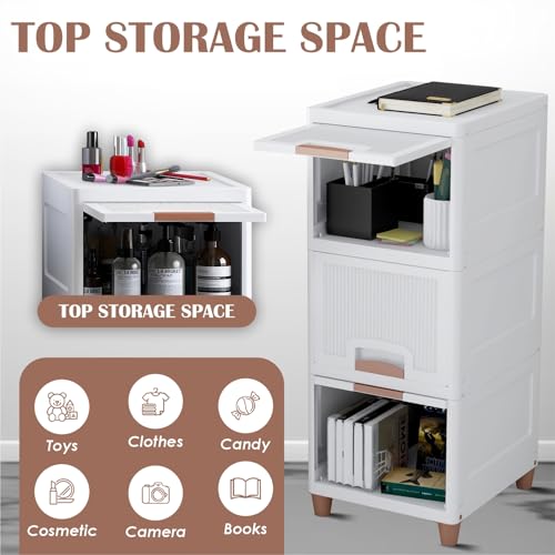 HOMIFLY 5 Tier Organizer for Clothes/Modular Kitchen Storage Rack/Modular Wardrobe for Cloth/Space Saving Closet for Bedroom-Living Room/Stackable Cabinet/Almirah for Home(White) - Image 5