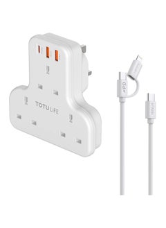 Totulife Power Socket + PD 2in1 Cable 20W - White  - Image 1