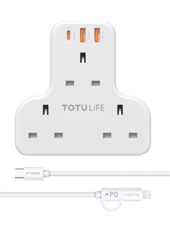 Totulife Power Socket + PD 2in1 Cable 20W - White  - Image 2