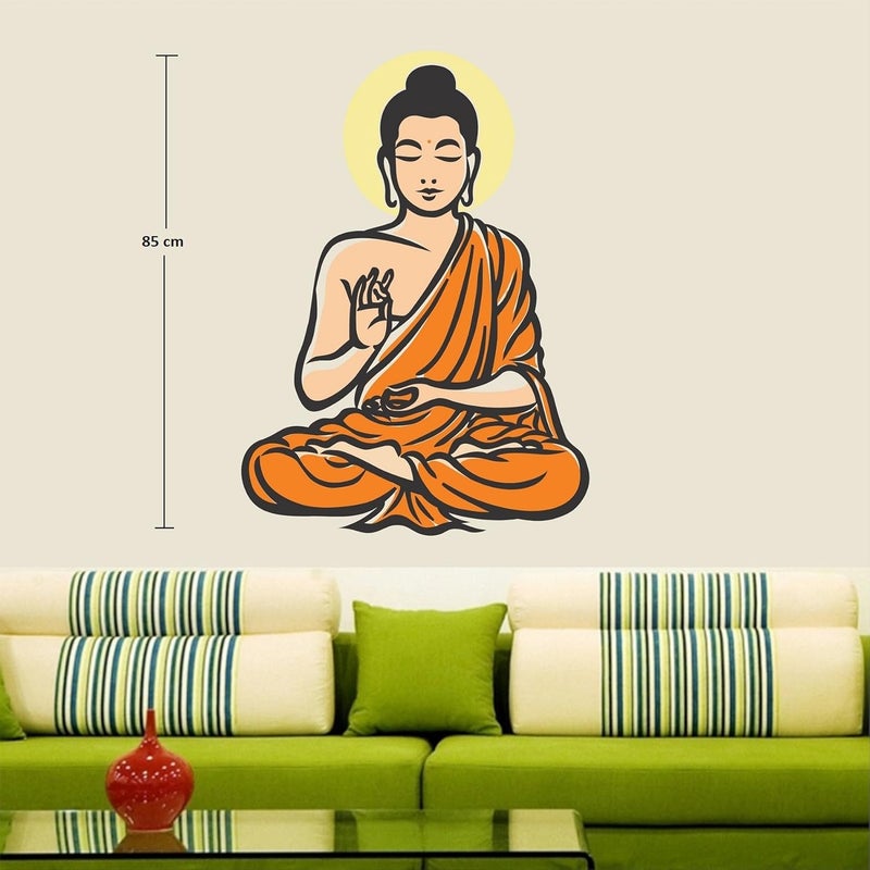 Asmi Collections PVC Wall Sticker - Meditating Buddha - Image 2