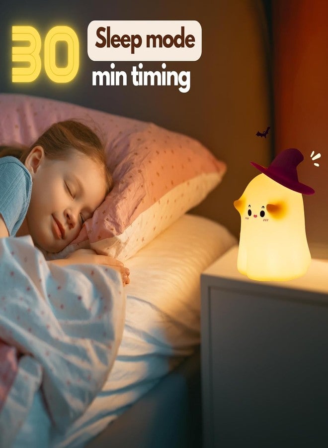 Blackzone Cute Night Light for Kids, Nursery | Silicone Night Light, LED Lamp, Room Decor, Gifts for Toddler Children Teenage Girls Valentine's Day (Ghost) - Image 4