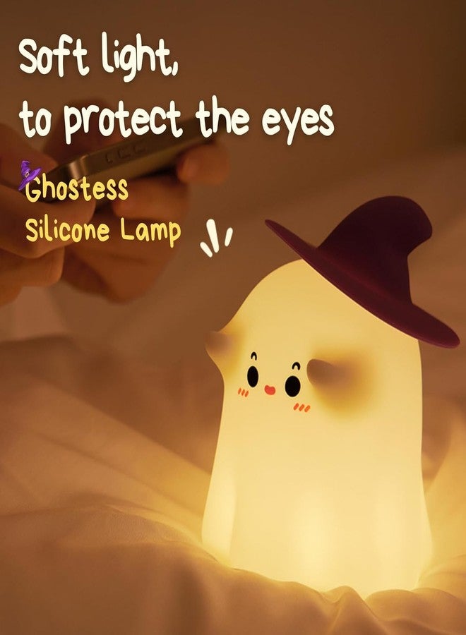 Blackzone Cute Night Light for Kids, Nursery | Silicone Night Light, LED Lamp, Room Decor, Gifts for Toddler Children Teenage Girls Valentine's Day (Ghost) - Image 2