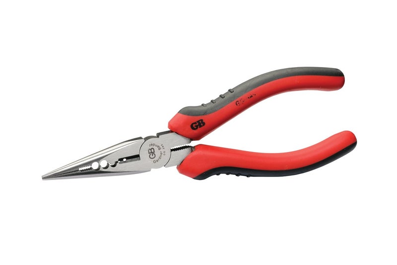 Gardner Bender GS385 Long Nose Electrical Pliers Cutter Crimper Solid Stranded Wire 1416 AWG Hand Tool 6 in Red