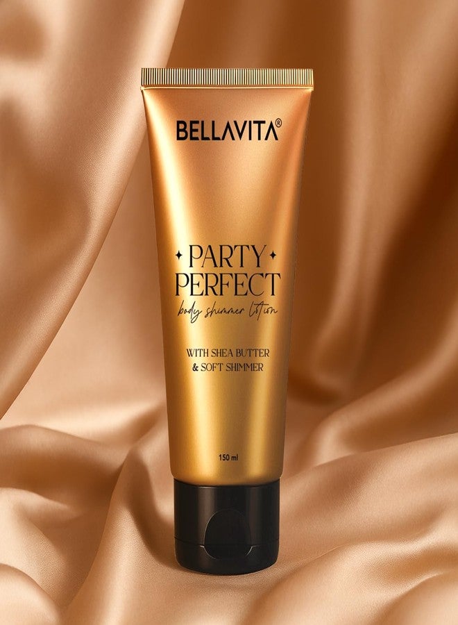 BELLAVITA Party Perfect Body Shimmer Lotion | Instant 3D Glow | Party-Ready Sheen | Butter-Rich Deep Hydration | Lightweight & Non-Sticky | 150ml - Image 2