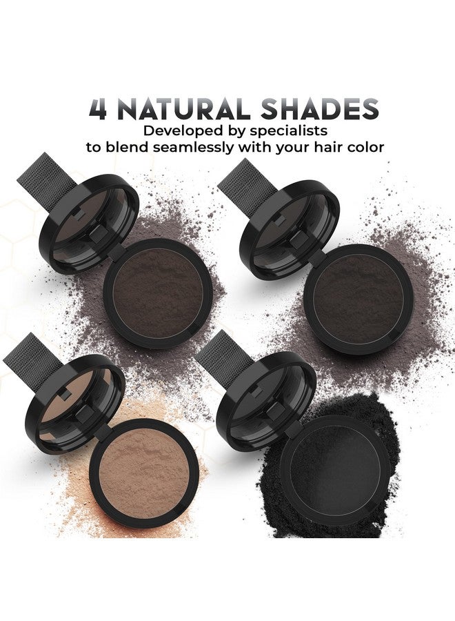 ELEVATE Hair Line Powder Instantly Conceal Hair Loss for Thinning Areas - Shadow Makeup - Root Cover Touch Up with Puff Touch - Instant Gray Coverage for Men and Women (Dark Brown) - Image 2