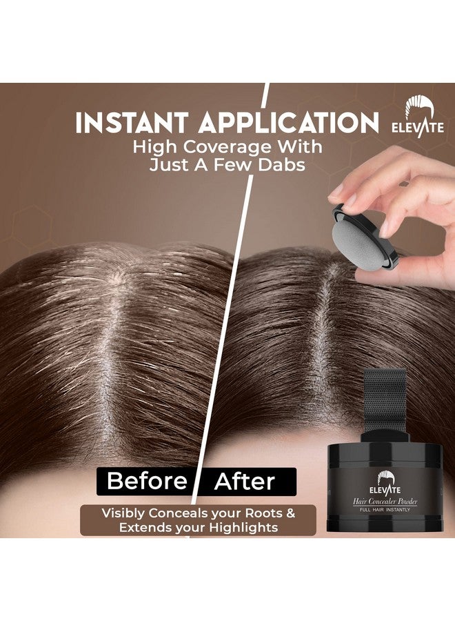 ELEVATE Hair Line Powder Instantly Conceal Hair Loss for Thinning Areas - Shadow Makeup - Root Cover Touch Up with Puff Touch - Instant Gray Coverage for Men and Women (Dark Brown) - Image 5