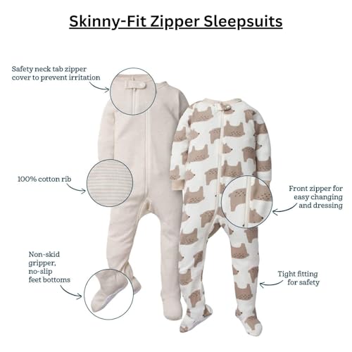 TuddyBuddy 100% Cotton Relaxed-Fit Multi Color Sleepsuit/Onesie/Romper with Zipper Closure (Baby Boys - Pack of 4 - Assorted, 3 Months-6 Months) - Image 4